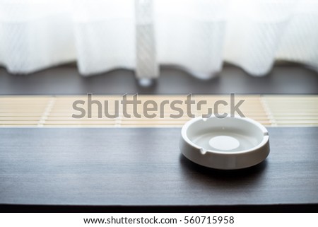 Ashtray at the window