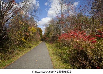 The Ashuwillticook Rail Trail In The Berkshires, Of Western Massachusetts