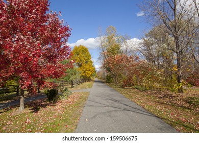 The Ashuwillticook Rail Trail In The Berkshires, Of Western Massachusetts