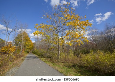 The Ashuwillticook Rail Trail In The Berkshires, Of Western Massachusetts