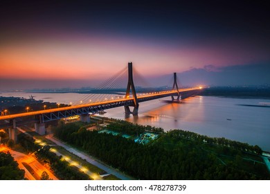 Asia China Hubei Wuhan Yangtze River Bridge