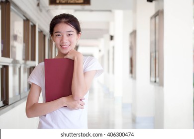 Asia Thai China Student University Beautiful Girl Read A Book