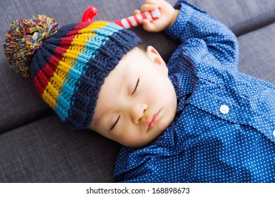 Asian Baby Boy Sleeping