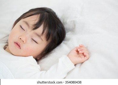 Asian Baby Having Nap Time.