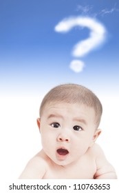 Asian Baby With Question Mark Cloud