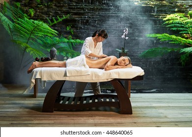 asian back massage therapy spa hot stone 