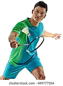 Asian Badminton Player Man Isolated