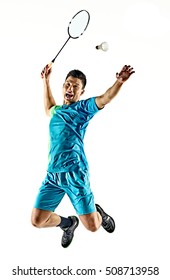 Asian Badminton Player Man Isolated