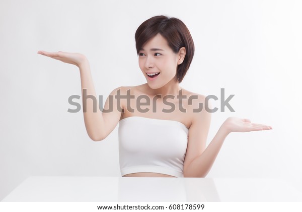 Asian Beautiful Smiling Girl Short Hair Stock Photo Edit Now