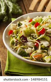 Asian Bok Choy And Ramen Salad In A Bowl