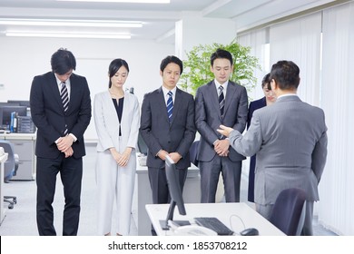 Asian Boss Talking With The Employee