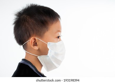 Asian boy with a mask