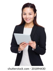 Asian business woman with tablet computer - Shutterstock ID 201894430