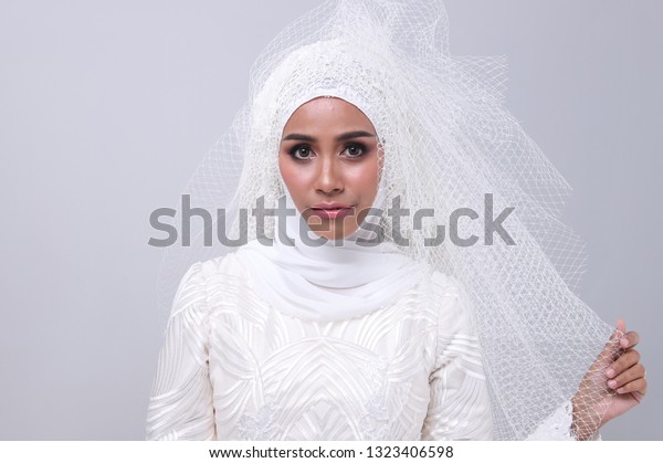 Asian Charming Muslim Arabic Bride Lace Stock Photo Edit Now