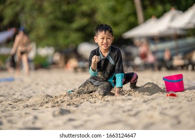 Asian Child on the beach