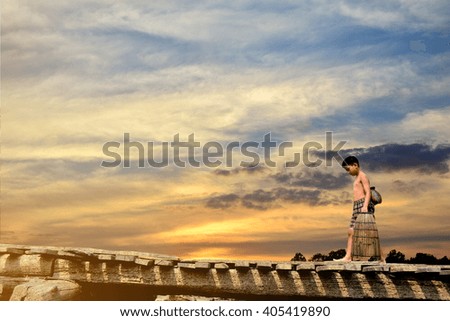 Similar – Image, Stock Photo sunset coming Lifestyle