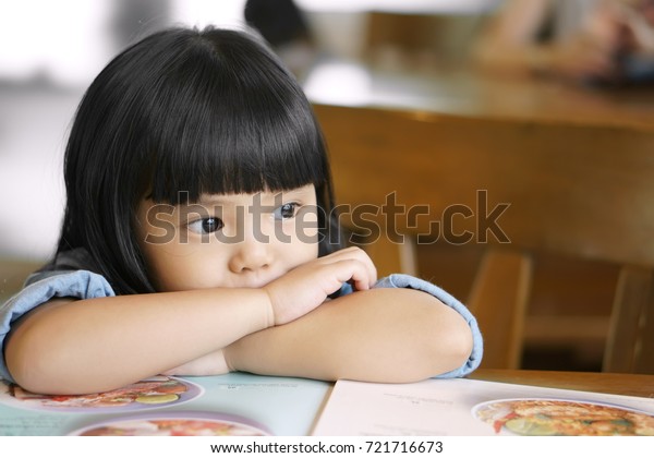 Asian Children Cute Kid Girl Hungry Stock Photo Edit Now 721716673