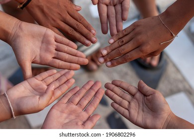 The Asian children play pitching the hand is who different is go out. Is a division of people to choose people to do. - Shutterstock ID 1906802296