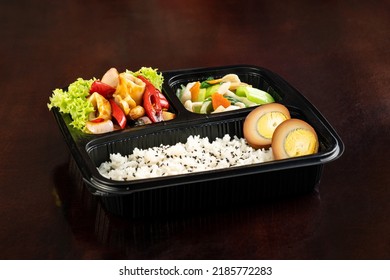 Asian Chinese Bento Rice Set Dark Stock Photo 2185772283 | Shutterstock