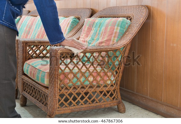 Asian Cleaner Cleaning Rattan Chair Hotel Healthcare Medical
