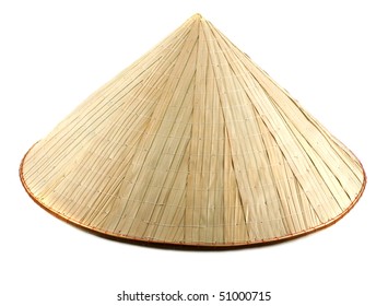 Asian Conical Hat Isolated On White