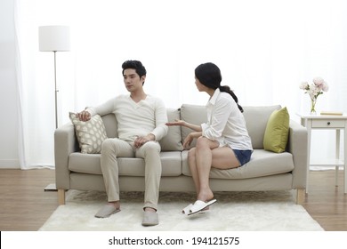 Asian Couple Arguing