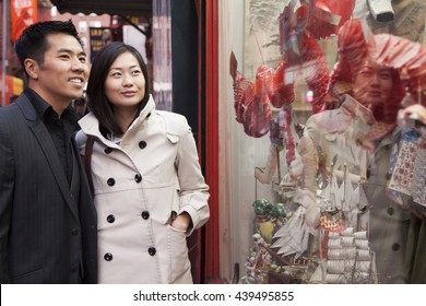 Asian couple in chinatown