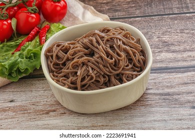 Asian Cuisine - Buckwheat Soba In The Bowl