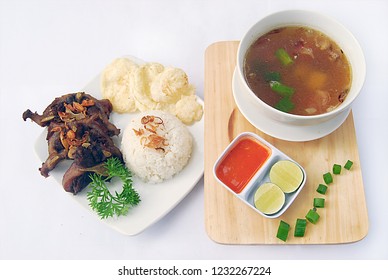 Asian Cuisine Of Fried Oxtail Soup. Landscape Format.