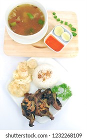 Asian Cuisine Of Fried Oxtail Soup. Portrait Format.