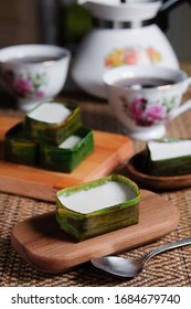 Asian Dish Kuih Tepung Pelita With Tea Set