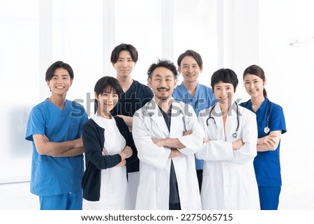Asian doctors working in hospitals