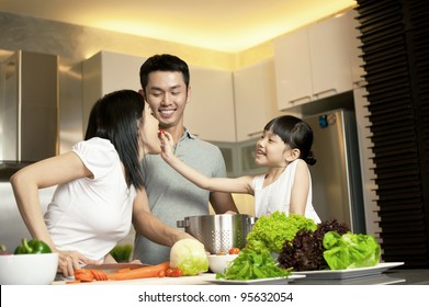 Asian Family Kitchen Lifestyle