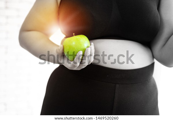 Asian Fat Women Has Overweight Green Stock Photo Edit Now