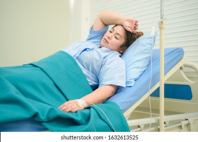 Asian Fat Women Patient In The Hospital