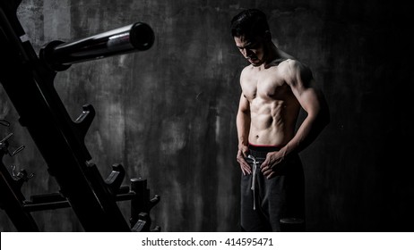 Asian Fitness Model Posing Gym Stock Photo 414595471 Shutterstock