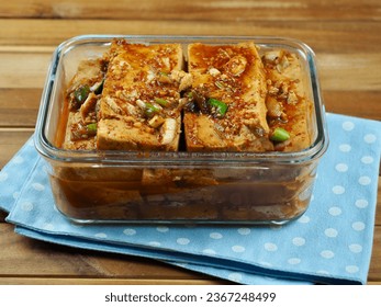 Asian food Tofu simmered in soy sauce,Stewed tofu - Shutterstock ID 2367248499