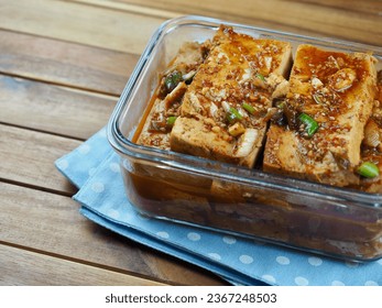 Asian food Tofu simmered in soy sauce,Stewed tofu - Shutterstock ID 2367248503