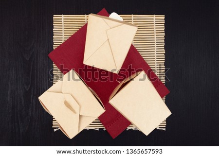 Similar – Image, Stock Photo Vintage paper envelopes, paper and wood texture