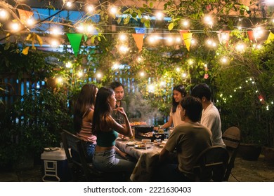 Asian friends together at home have dinner - Powered by Shutterstock