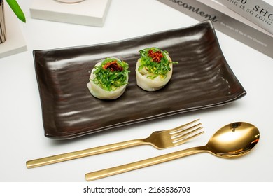 Asian Fusion Food In Beautiful Setup Plate