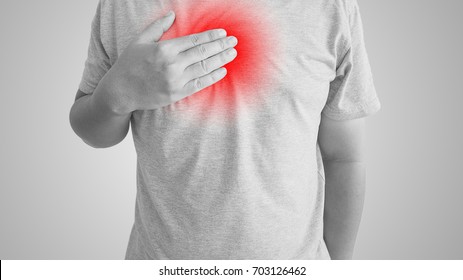Asian Gastro-Esophageal Reflux Disease black and white, Disease concept - Shutterstock ID 703126462