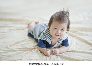 asian girl baby in the room