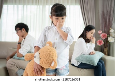 Asian Girl Cry And Alone With Family Broken At Home With Father And Mother Broken Mattied