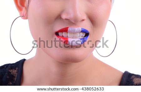 Asian Girl Have Labia France Flag Asian Girl Have Labia France Flag