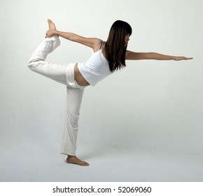 Asian Girl Performing Yoga Stand Position Stock Photo 52069060 ...