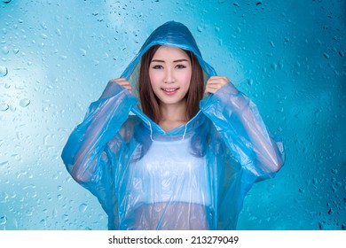 Asian Girl Raincoat Stock Photo 213279049 | Shutterstock