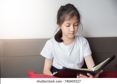 Asian Girl Read Holy Bible Morning Stock Photo (Edit Now) 740459347