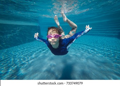 Asian Girl Swimming