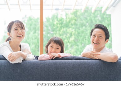 Asian Good Friends Parent And Child Portrait